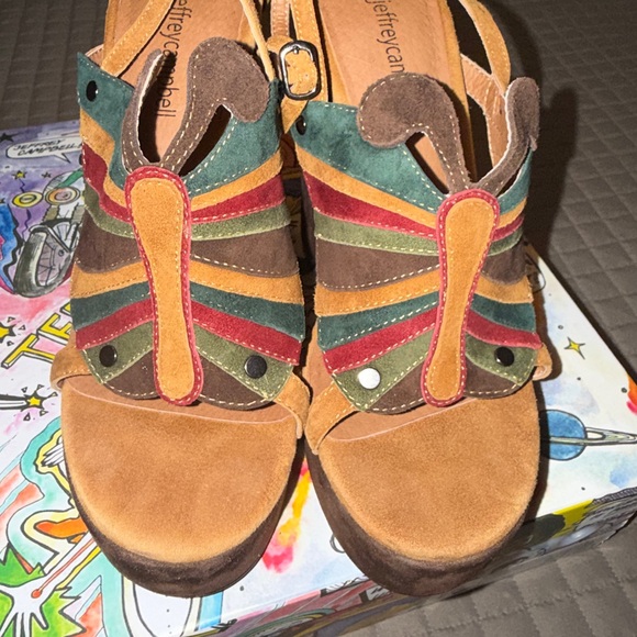 Jeffrey Campbell MONARCHS Platform Sandal in Brown Multi - Picture 12 of 15